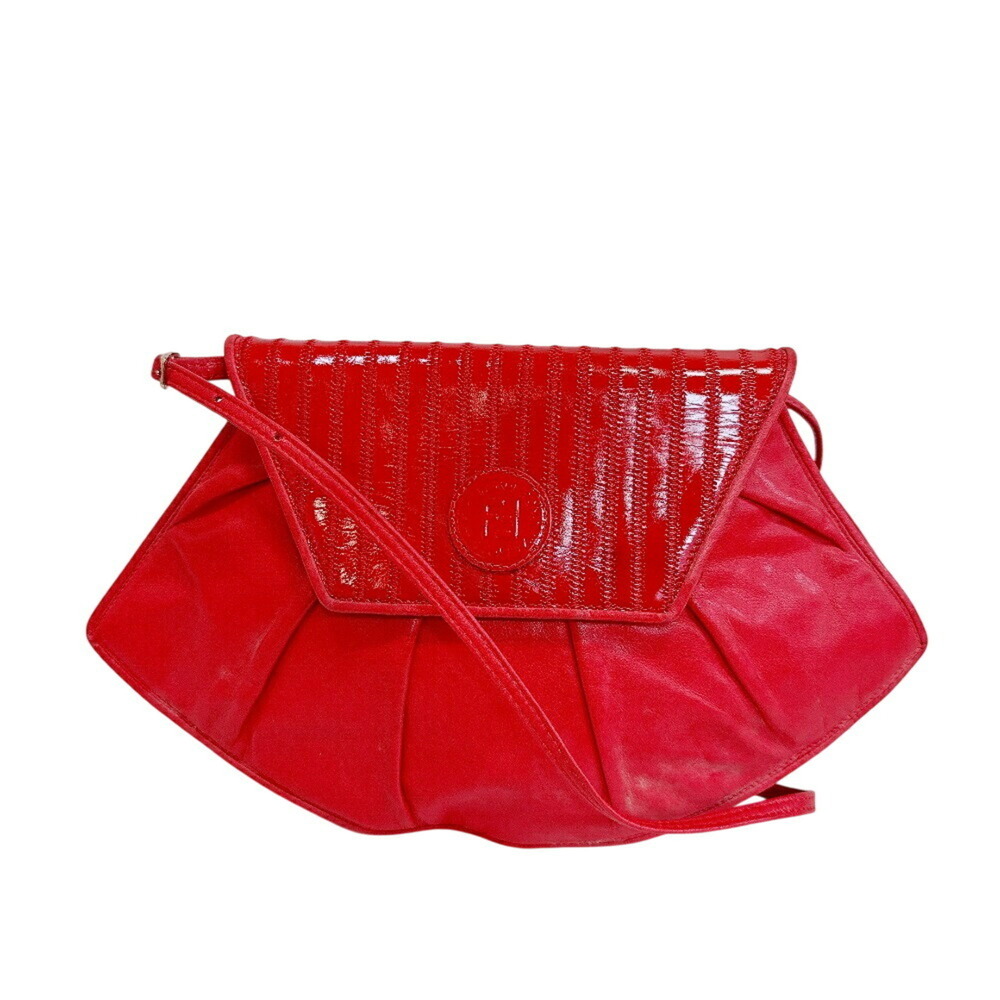 FENDI FF Pochette Shoulder Bag, Red